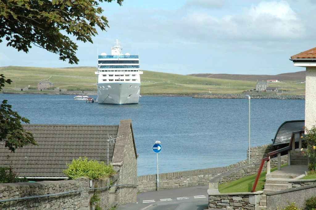 View from garden over the island of Bressay