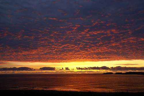 Sunset over Papa Stour